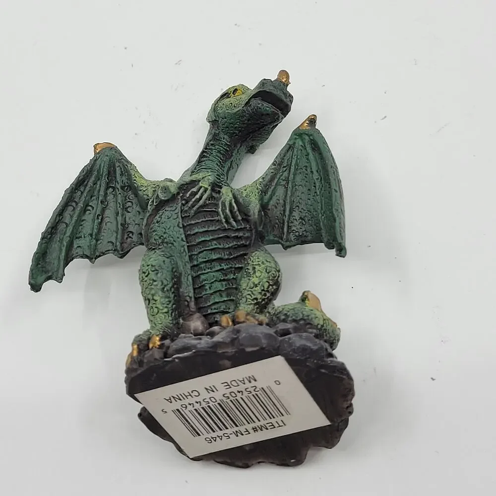 Vintage Dragon Resin Hand painted Figurine Sculpture FM-5446
